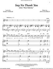 Cover icon of Say No Thank You sheet music for voice and piano by Goldrich & Heisler, Marcy Heisler and Zina Goldrich, intermediate skill level