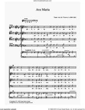 Cover icon of Ave Maria sheet music for choir by Tomàs Luis de Victoria and TomAAs Luis de Victoria, classical score, intermediate skill level