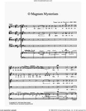 Cover icon of O Magnum Mysterium sheet music for choir by TomÃ s Luis de Victoria and Tomas Luis de Victoria and Tomas Luis de Victoria, classical score, intermediate skill level
