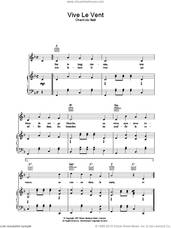 Cover icon of Vive Le Vent sheet music for voice, piano or guitar  and Chant De Noel, intermediate skill level