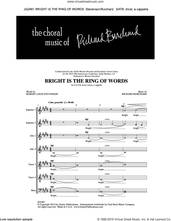 Cover icon of Bright Is the Ring of Words sheet music for choir (SATB: soprano, alto, tenor, bass) by Richard Burchard and Robert Louis Stevenson, intermediate skill level