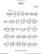 Cover icon of Study Op. 31, No. 20 sheet music for guitar solo by Fernando Sor, classical score, intermediate skill level