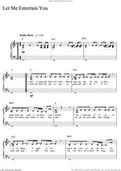 Cover icon of Let Me Entertain You sheet music for piano solo by Robbie Williams and Guy Chambers, easy skill level