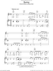 Cover icon of Sunny sheet music for voice, piano or guitar by Bobby Hebb, intermediate skill level