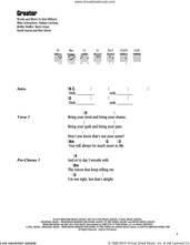 Cover icon of Greater sheet music for guitar (chords) by MercyMe, Barry Graul, Bart Millard, Ben Glover, David Garcia, Mike Scheuchzer, Nathan Cochran and Robby Shaffer, intermediate skill level