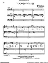 Cover icon of To One In Paradise sheet music for voice and piano by Alan Parsons Project, Alan Parsons and Eric Woolfson, intermediate skill level