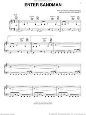 Cover icon of Enter Sandman sheet music for voice, piano or guitar by Metallica, James Hetfield, Kirk Hammett and Lars Ulrich, intermediate skill level