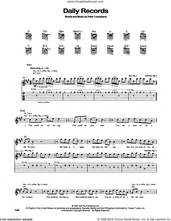 Cover icon of Daily Records sheet music for guitar (tablature) by The Who and Pete Townshend, intermediate skill level