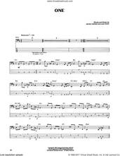 Cover icon of One sheet music for bass (tablature) (bass guitar) by Metallica, James Hetfield and Lars Ulrich, intermediate skill level