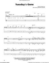 Cover icon of Tuesday's Gone sheet music for bass (tablature) (bass guitar) by Lynyrd Skynyrd, Allen Collins and Ronnie Van Zant, intermediate skill level