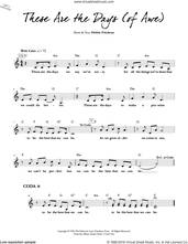 Cover icon of These are the Days (of Awe) sheet music for voice and other instruments (fake book) by Debbie Friedman, intermediate skill level