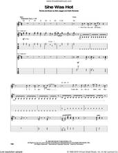 Cover icon of She Was Hot sheet music for guitar (tablature) by The Rolling Stones, Keith Richards and Mick Jagger, intermediate skill level