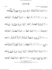 Cover icon of Let It Be sheet music for cello solo by The Beatles, Kris Allen, John Lennon and Paul McCartney, intermediate skill level