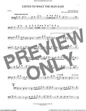 Cover icon of Listen To What The Man Said sheet music for cello solo by Wings, Linda McCartney and Paul McCartney, intermediate skill level