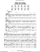 Cover icon of Sick As A Dog sheet music for guitar (tablature) by Aerosmith, Steven Tyler and Tom Hamilton, intermediate skill level