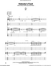 Cover icon of Nobody's Fault sheet music for guitar (tablature) by Aerosmith, Brad Whitford and Steven Tyler, intermediate skill level