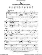 Cover icon of Sin sheet music for guitar (tablature) by Megadeth, Dave Mustaine, David Ellefson and Nick Menza, intermediate skill level