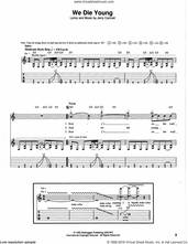 Cover icon of We Die Young sheet music for guitar (tablature) by Alice In Chains and Jerry Cantrell, intermediate skill level