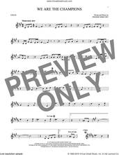 Cover icon of We Are The Champions sheet music for violin solo by Queen and Freddie Mercury, intermediate skill level