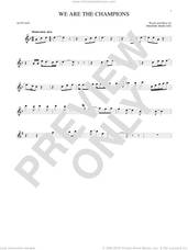 Cover icon of We Are The Champions sheet music for alto saxophone solo by Queen and Freddie Mercury, intermediate skill level