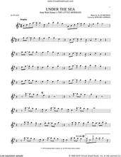 Ashman Under The Sea From The Little Mermaid Sheet Music For Alto Saxophone Solo