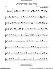 Cover icon of My Only Wish This Year sheet music for flute solo by Britney Spears, Brian Kierulf and Joshua Schwartz, intermediate skill level