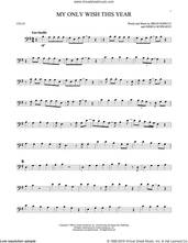 Cover icon of My Only Wish This Year sheet music for cello solo by Britney Spears, Brian Kierulf and Joshua Schwartz, intermediate skill level