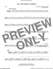Cover icon of All The Small Things sheet music for cello solo by Blink 182, Mark Hoppus, Tom DeLonge and Travis Barker, intermediate skill level