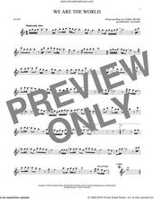 Cover icon of We Are The World sheet music for flute solo by Michael Jackson, USA For Africa, Lionel Richie and Lionel Richie & Michael Jackson, intermediate skill level
