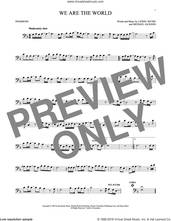 Cover icon of We Are The World sheet music for trombone solo by Michael Jackson, USA For Africa, Lionel Richie and Lionel Richie & Michael Jackson, intermediate skill level