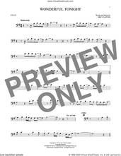 Cover icon of Wonderful Tonight sheet music for cello solo by Eric Clapton and David Kersh, wedding score, intermediate skill level
