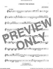 Cover icon of I Write The Songs sheet music for violin solo by Barry Manilow and Bruce Johnston, intermediate skill level