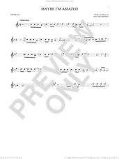 Cover icon of Maybe I'm Amazed sheet music for tenor saxophone solo by Paul McCartney, intermediate skill level