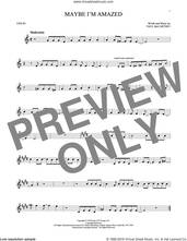 Cover icon of Maybe I'm Amazed sheet music for violin solo by Paul McCartney, intermediate skill level
