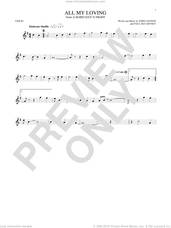 Cover icon of All My Loving sheet music for violin solo by The Beatles, John Lennon and Paul McCartney, intermediate skill level