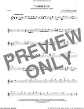 Cover icon of Tomorrow sheet music for flute solo by Charles Strouse and Martin Charnin, intermediate skill level