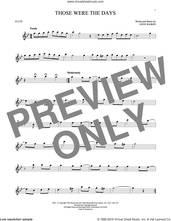 Cover icon of Those Were The Days sheet music for flute solo by Mary Hopkins and Gene Raskin, intermediate skill level