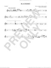 Cover icon of Blackbird sheet music for trumpet solo by The Beatles, Wings, John Lennon and Paul McCartney, intermediate skill level