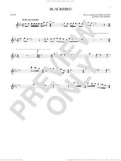 Cover icon of Blackbird sheet music for flute solo by The Beatles, Wings, John Lennon and Paul McCartney, intermediate skill level