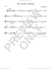 Cover icon of You've Got A Friend sheet music for violin solo by James Taylor and Carole King, intermediate skill level