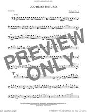 Cover icon of God Bless The U.S.A. sheet music for trombone solo by Lee Greenwood, intermediate skill level