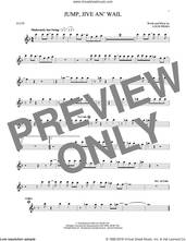 Cover icon of Jump, Jive An' Wail sheet music for flute solo by Louis Prima and Brian Setzer, intermediate skill level