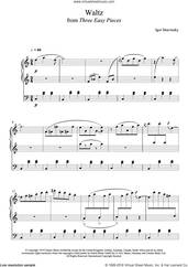 Cover icon of Three Easy Pieces - Waltz sheet music for piano solo by Igor Stravinsky, classical score, intermediate skill level