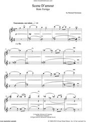 Cover icon of Scene D'amour From Vertigo sheet music for piano solo by Bernard Herrmann, intermediate skill level