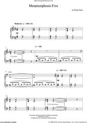 Cover icon of Metamorphosis Five sheet music for piano solo by Philip Glass, classical score, intermediate skill level