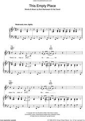Cover icon of This Empty Place sheet music for voice, piano or guitar by Dionne Warwick, Burt Bacharach and Hal David, intermediate skill level