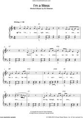 Cover icon of I'm A Mess sheet music for piano solo by Ed Sheeran, easy skill level