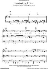 Cover icon of Leaving It Up To You sheet music for voice, piano or guitar by George Ezra, George Ezra Barnett and Joel Pott, intermediate skill level