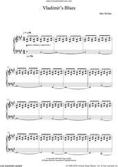 Cover icon of Vladimir's Blues sheet music for piano solo by Max Richter, classical score, intermediate skill level