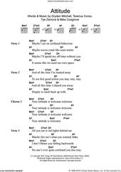Cover icon of Attitude sheet music for guitar (chords) by Alien Ant Farm, Dryden Mitchell, Mike Cosgrove, Terence Corso and Tye Zamora, intermediate skill level